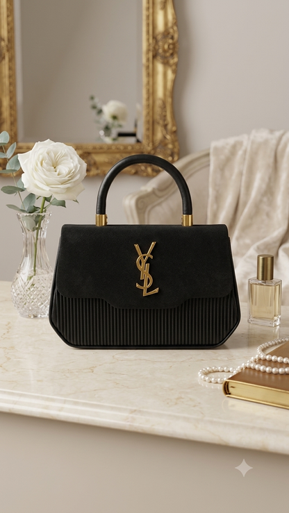 Ref 2604-✨  Bolso Elegante con Tapa Grabada y Herraje V – Luxury Edition