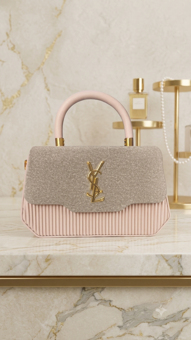 Ref 2604-✨  Bolso Elegante con Tapa Grabada y Herraje V – Luxury Edition