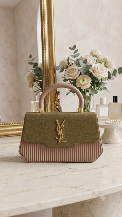 Ref 2604-✨  Bolso Elegante con Tapa Grabada y Herraje V – Luxury Edition